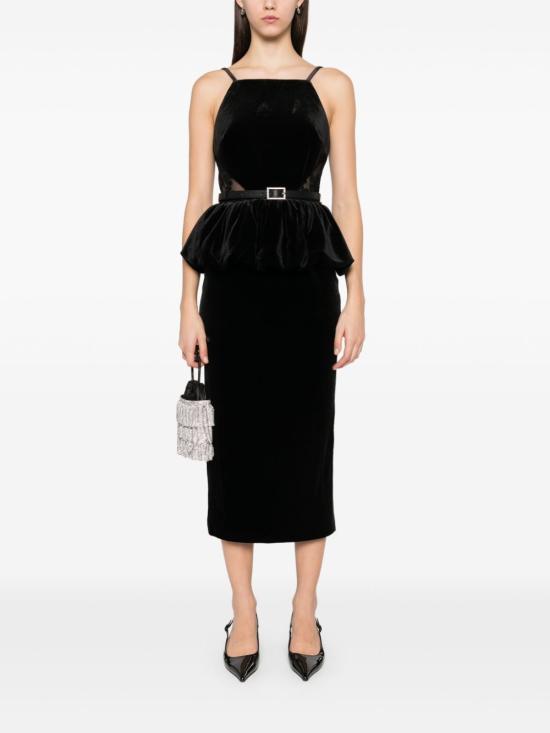  셀프 포트레이트 롱 원피스 RS25072M black - SELF PORTRAIT