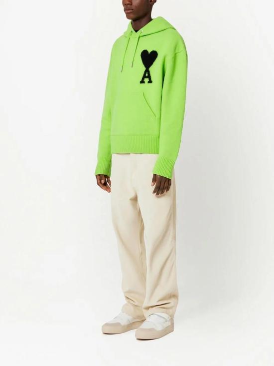  아미 후드 티셔츠 UKS802018 green - AMI