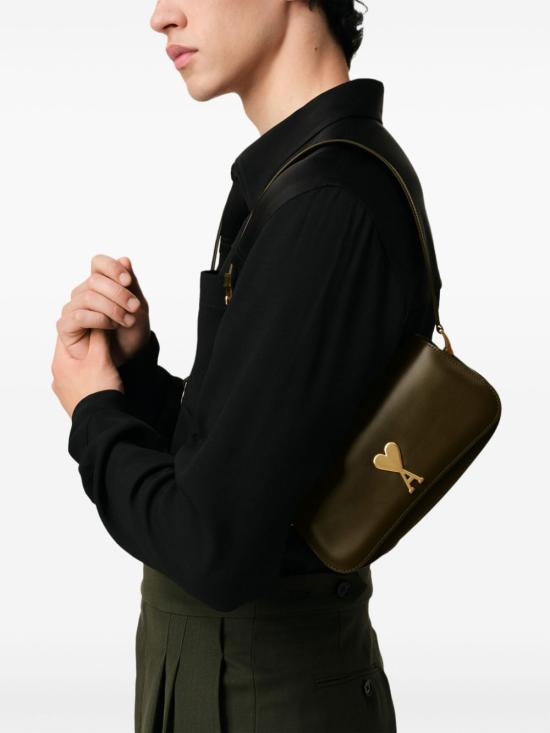  아미 숄더백 E25ULL018AL0104 olive green - AMI
