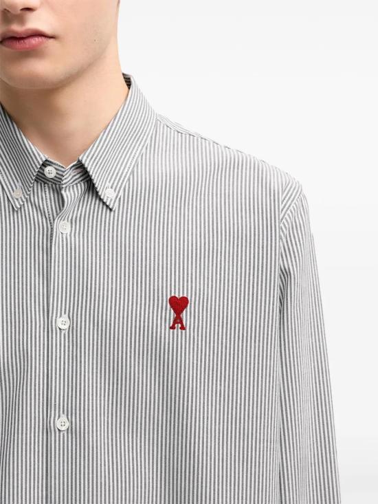  아미 셔츠 E25BFUSH063CO0087 grey - AMI