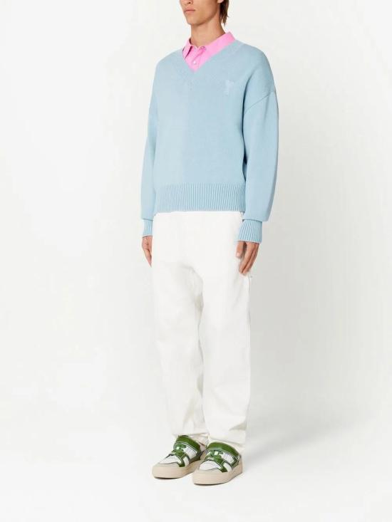  아미 스웨터 UKS208016 blue - AMI