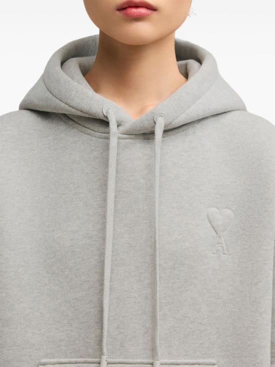  아미 후드 티셔츠 H24USW227749 grey - AMI
