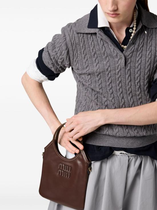  미우미우 토트백 5BA281VOLN2CRW brown - MIU MIU