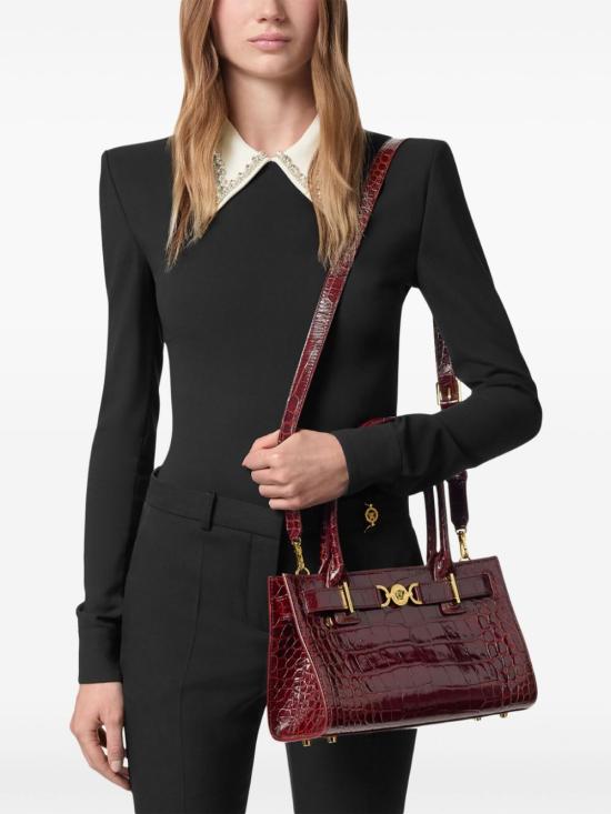  베르사체 토트백 10131681A08724 burgundy - VERSACE