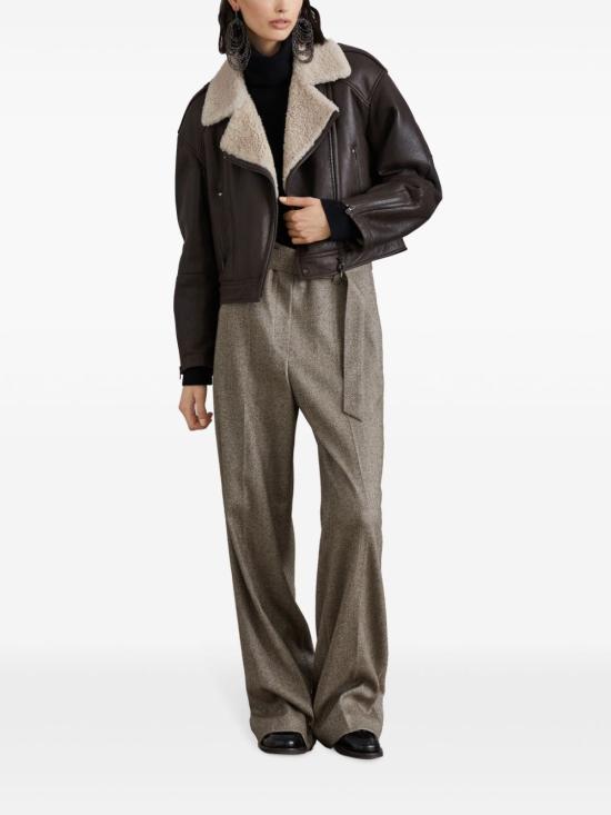  브루넬로 쿠치넬리 가죽 자켓 MPMCI7931C1847 brown - BRUNELLO CUCINELLI