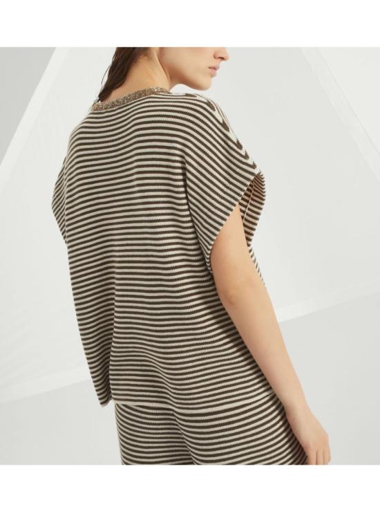  브루넬로 쿠치넬리 반팔 티셔츠 M19253620CHD54 coffee - BRUNELLO CUCINELLI