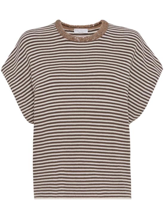  브루넬로 쿠치넬리 반팔 티셔츠 M19253620CHD54 coffee