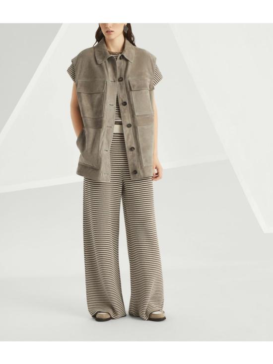  브루넬로 쿠치넬리 반팔 티셔츠 M19253620CHD54 coffee - BRUNELLO CUCINELLI