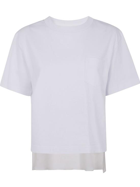 25SS 사카이 반팔 티셔츠 25 07690 101 WHITE - SACAI