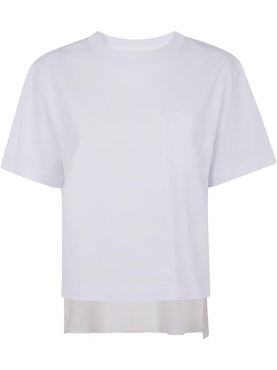 25SS 사카이 반팔 티셔츠 25 07690 101 WHITE