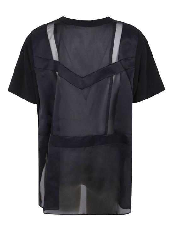 25SS 사카이 반팔 티셔츠 25 07690 001 BLACK - SACAI