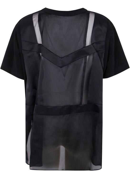 25SS 사카이 반팔 티셔츠 25 07690 001 BLACK - SACAI