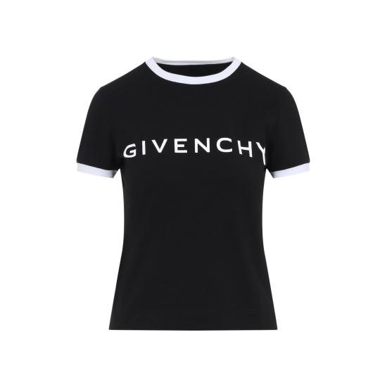 25SS 지방시 반팔 티셔츠 BW70BF3YAC 004 BLACK WHITE - GIVENCHY