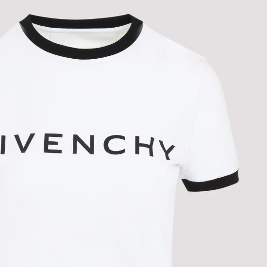 25SS 지방시 반팔 티셔츠 BW70BF3YAC 116 WHITE BLACK - GIVENCHY