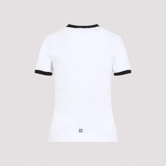 25SS 지방시 반팔 티셔츠 BW70BF3YAC 116 WHITE BLACK - GIVENCHY