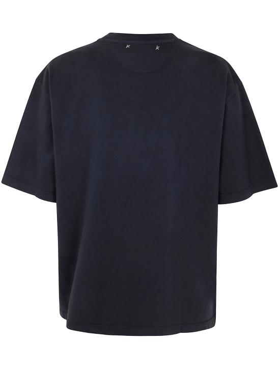 25SS 골든구스 반팔 티셔츠 GWP01874 P001897 90456 90456 WASHED BLACK - GOLDEN GOOSE