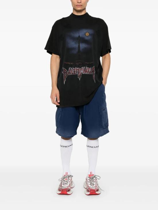  발렌시아가 반팔 티셔츠 791615TQVY2 black - BALENCIAGA