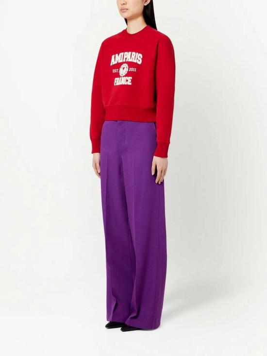  아미 긴팔 티셔츠 USW010747 red - AMI