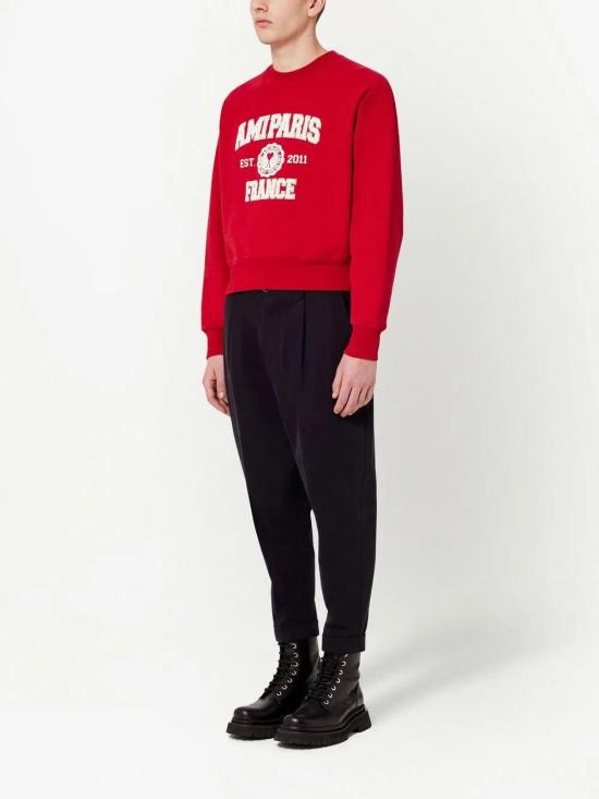  아미 긴팔 티셔츠 USW010747 red - AMI