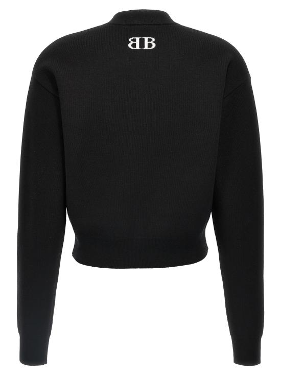 25SS 발렌시아가 스웨터 818418T17251070 White Black - BALENCIAGA