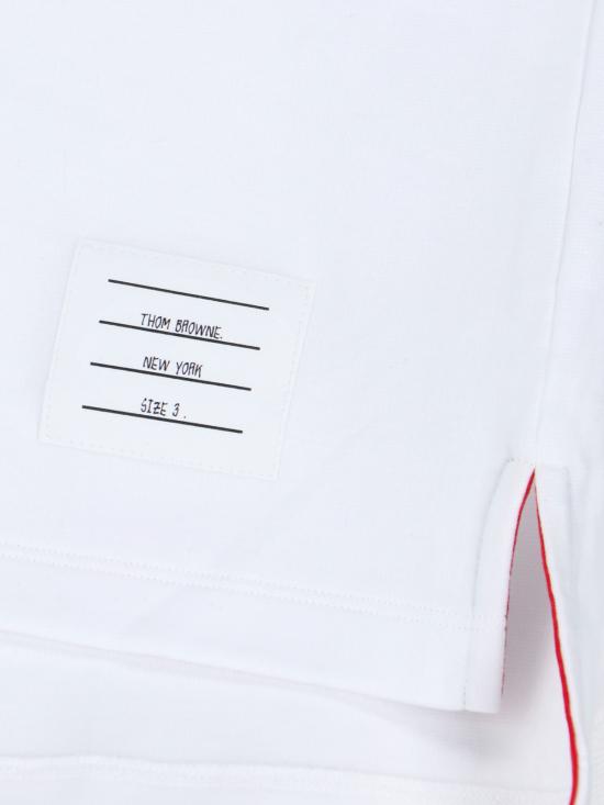 25SS 톰브라운 반팔 티셔츠 MJS246A 07323 100 White - THOM BROWNE