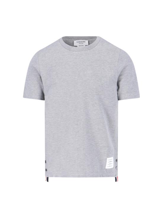 25SS 톰브라운 피케 센터 백 스트라이프 릴렉스 핏 티셔츠 MJS056A 00050 055 Grey