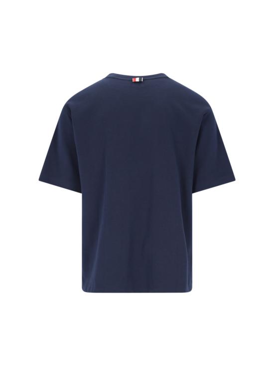 25SS 톰브라운 반팔 티셔츠 MJS183A 07323 415 Blue - THOM BROWNE