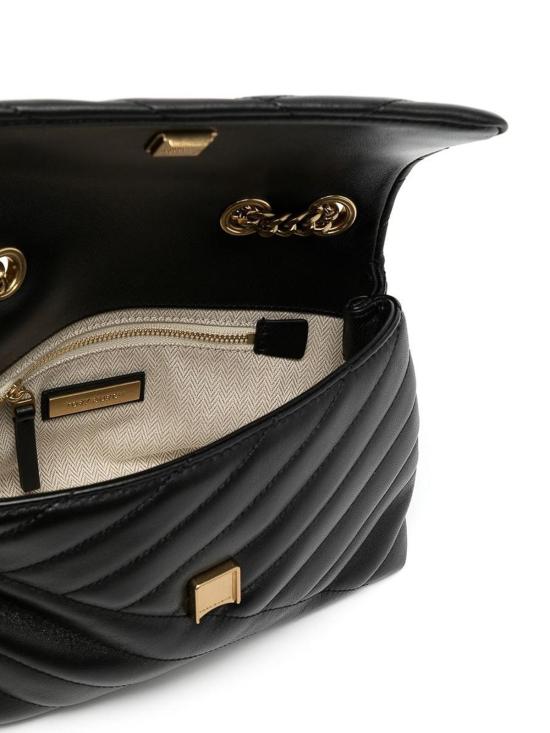 26SS 토리버치 키라 쉐브론 스몰 컨버터블 숄더백 90452001 Black - TORY BURCH