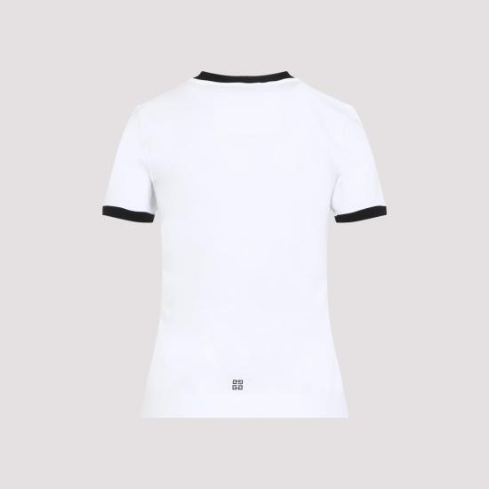 25SS 지방시 반팔 티셔츠 BW70BF3YAC 116 WHITE BLACK - GIVENCHY