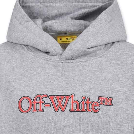 25SS [키즈] 오프화이트 트레이닝 상의 OBBB001S25FLE0010826 GREY - OFF WHITE