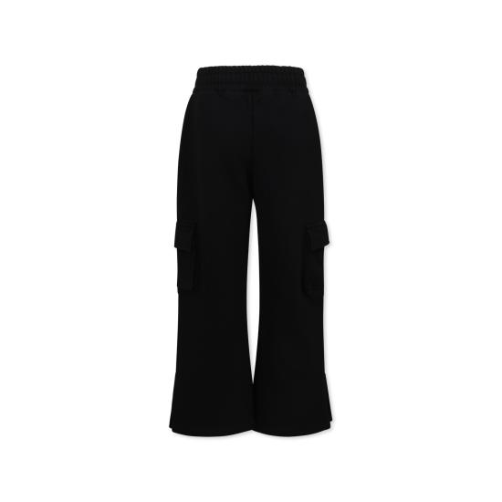 25SS [키즈] 오프화이트 스트레이트 팬츠 OGCH00BS25FLE0011072 BLACK - OFF WHITE