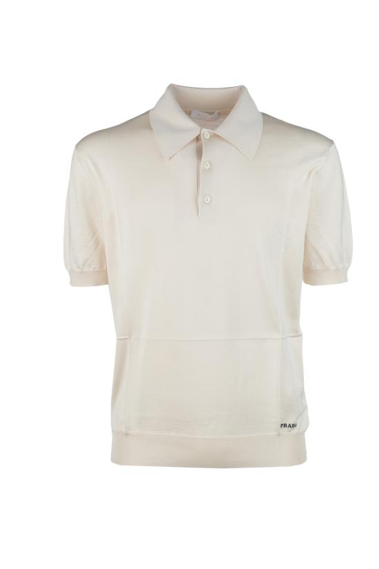 25SS 프라다 폴로 티셔츠 UMB92516AI F0018 Avorio
