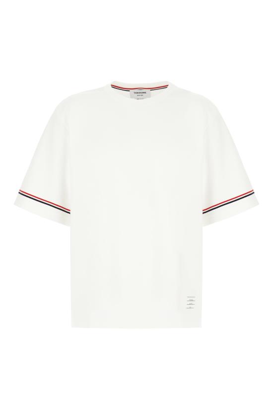 25SS 톰브라운 반팔 티셔츠 MJS282AJ0199 100 WHITE