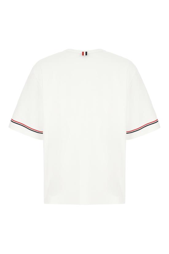 25SS 톰브라운 반팔 티셔츠 MJS282AJ0199 100 WHITE - THOM BROWNE