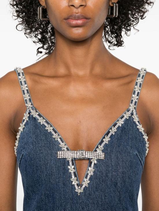  셀프 포트레이트 숏 원피스 RS25811SBL indigo - SELF PORTRAIT