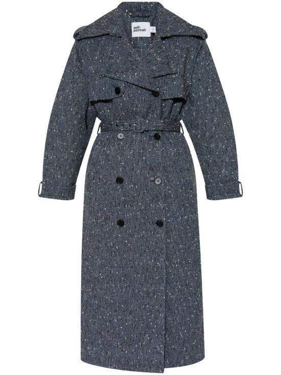  셀프 포트레이트 트렌치 코트 RS25089CBL