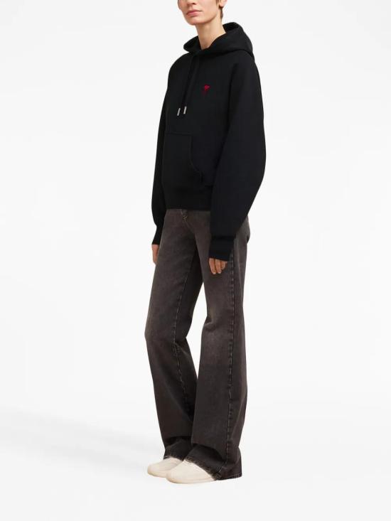  아미 후드 티셔츠 E25BFUSW205747 black - AMI