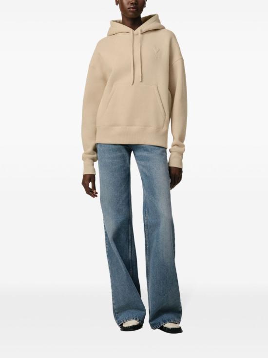  아미 후드 티셔츠 E25USW227749 beige - AMI