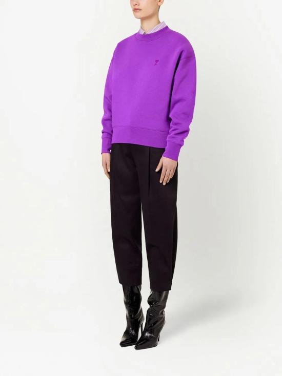  아미 긴팔 티셔츠 USW012740H22 dark purple - AMI