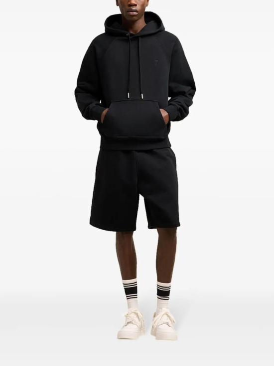  아미 후드 티셔츠 H24USW240JE0091 black - AMI