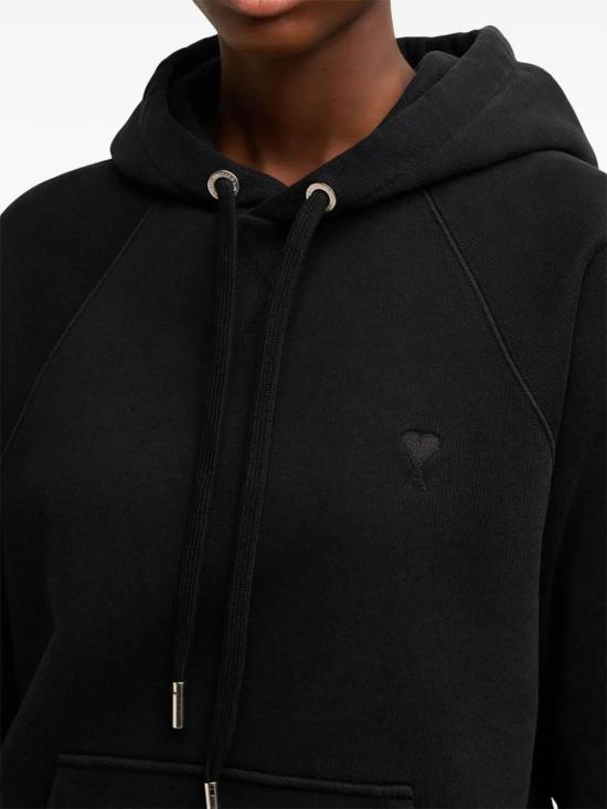  아미 후드 티셔츠 H24USW240JE0091 black - AMI
