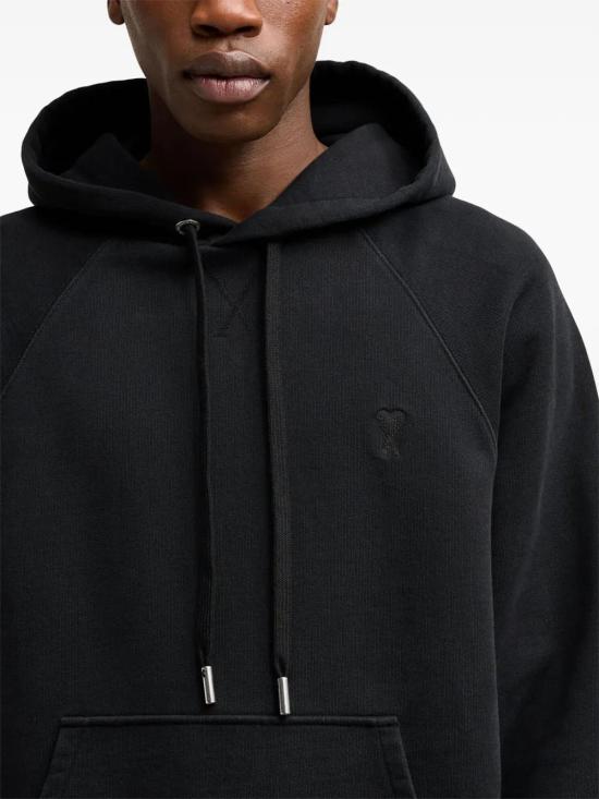  아미 후드 티셔츠 H24USW240JE0091 black - AMI