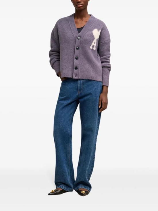  아미 가디건 H24UKC025KN0032 lilac - AMI