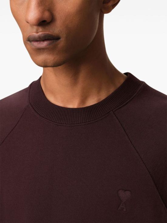  아미 긴팔 티셔츠 E25USW074747 dark purple - AMI