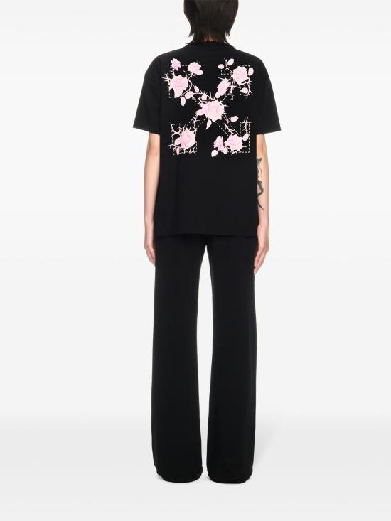 25SS 오프화이트 반팔 티셔츠 OWAA089S25JER001 1001 BLACK WHITE - OFF WHITE