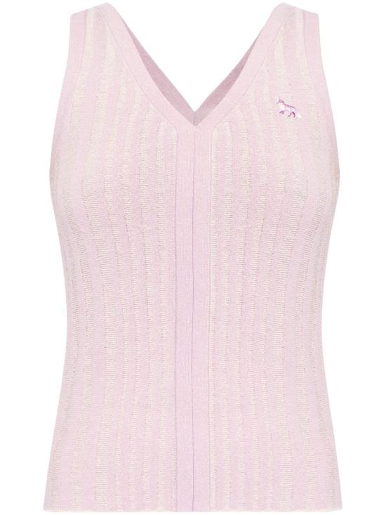  메종키츠네 민소매 티셔츠 MW00812KT1104 lilac