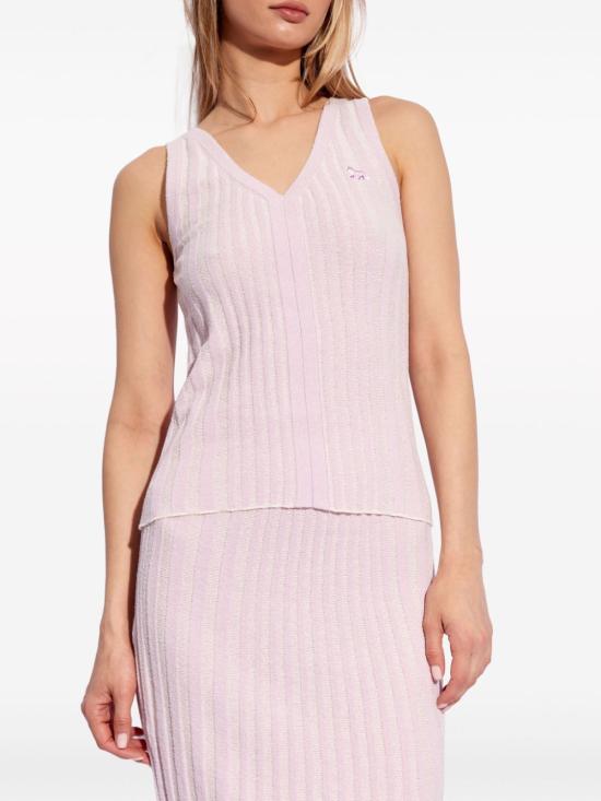  메종키츠네 민소매 티셔츠 MW00812KT1104 lilac - MAISON KITSUNE