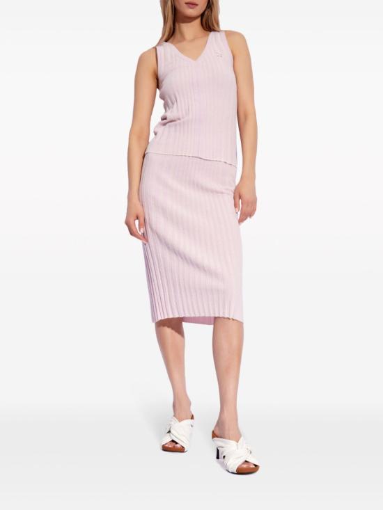  메종키츠네 민소매 티셔츠 MW00812KT1104 lilac - MAISON KITSUNE