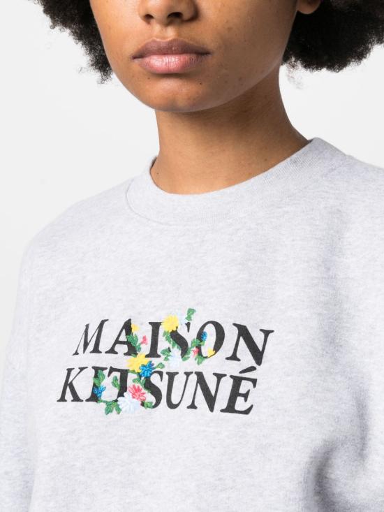  메종키츠네 긴팔 티셔츠 LW00305KM0307093 grey - MAISON KITSUNE