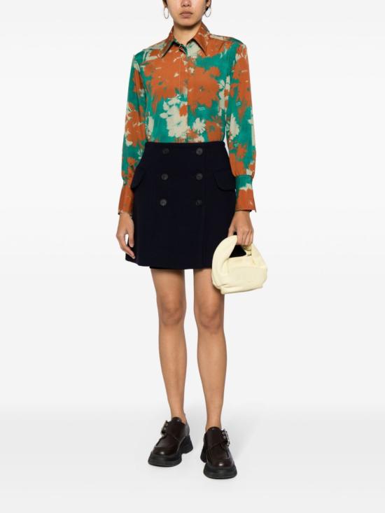  메종키츠네 미디 스커트 LW01503WM0022P476 navy - MAISON KITSUNE